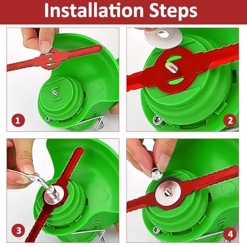 HASTHIP® 40PCS Mower Blades Replacement Plastic Replace for String Trimmer Grass Brush Cutter Serrated Cutting Universal Trimmer HASTHIP® 40PCS Mower Blades Replacement Plastic Replace for String Trimmer Grass Brush Cutter Serrated Cutting Universal Trimmer
